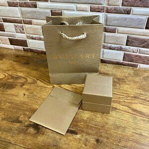 Bvlgari Ring 3x3 Jewelry Box 6x8 Shopping Bag Envelope Card